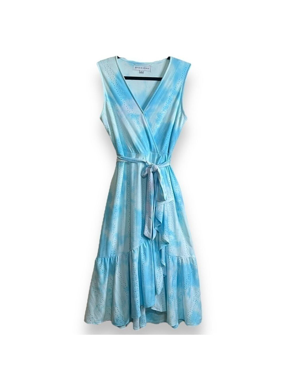 Tie Dye Maxi Dress Blue Women's Size Small